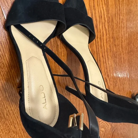 ALDO Black Strappy Heels - Picture 3 of 12